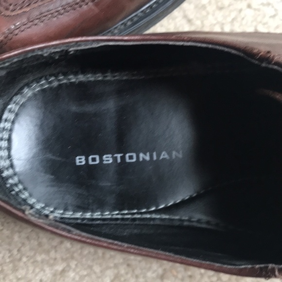 Mens Bostonian Brown Leather Shoes, 10.5 main image 4